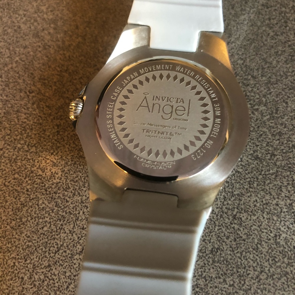 Invicta women’s Angel 1273 Grey silicone watch